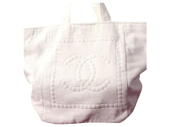 Bolsa de playa Chanel Blanco