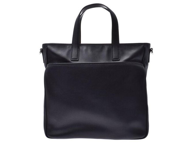 Prada Vintage Handbag Black Leather  ref.160289