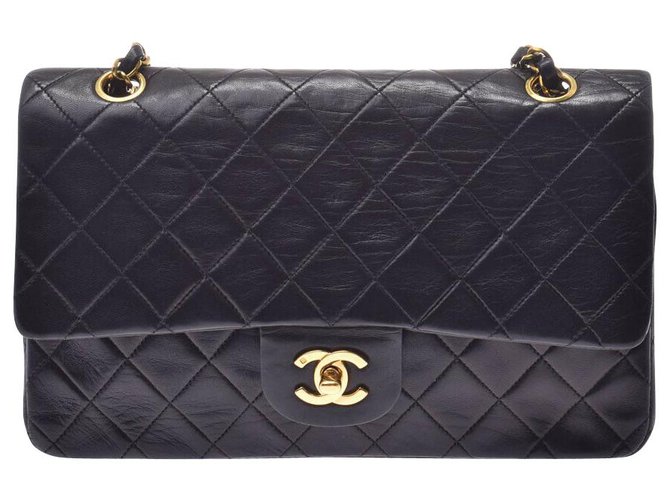 Chanel Vintage Shoulder Bag Black Leather  ref.160292