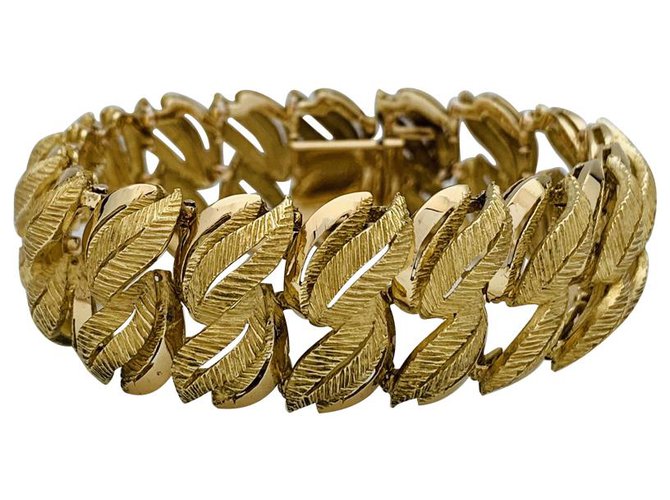 inconnue Gelbgold-Armband, Blattmuster. Gelbes Gold  ref.160346