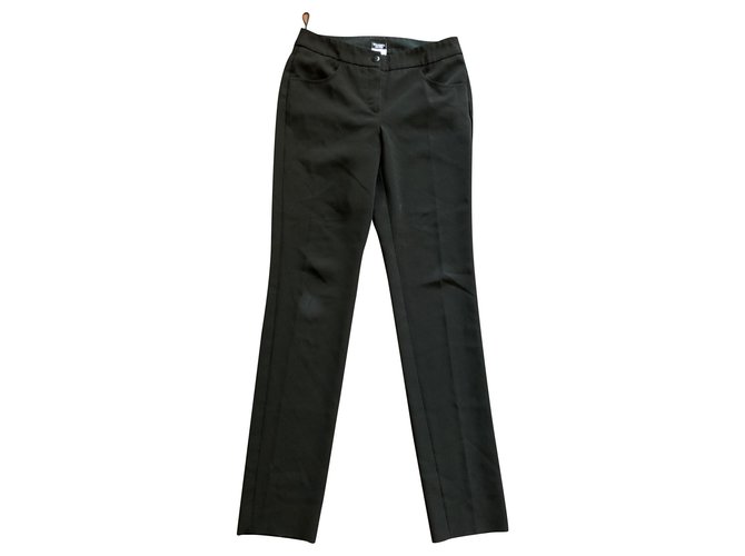 Chanel Pants, leggings Black Polyester  ref.160384