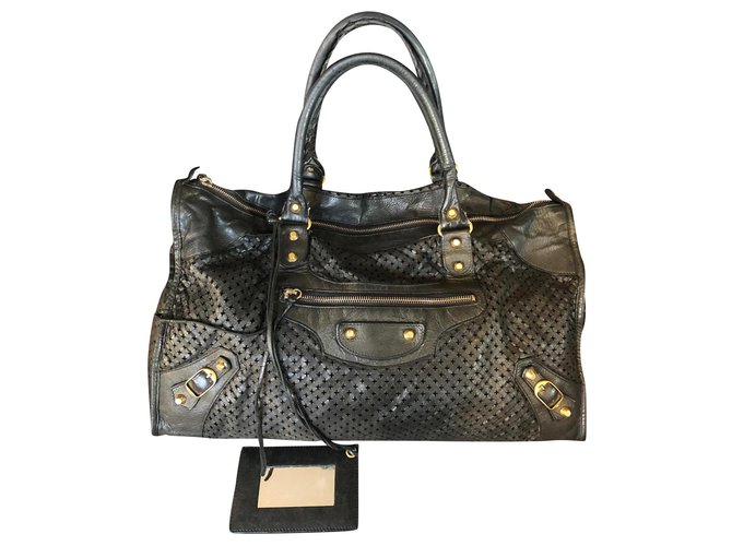 City Balenciaga Handbags Black Leather ref.160385 - Joli Closet