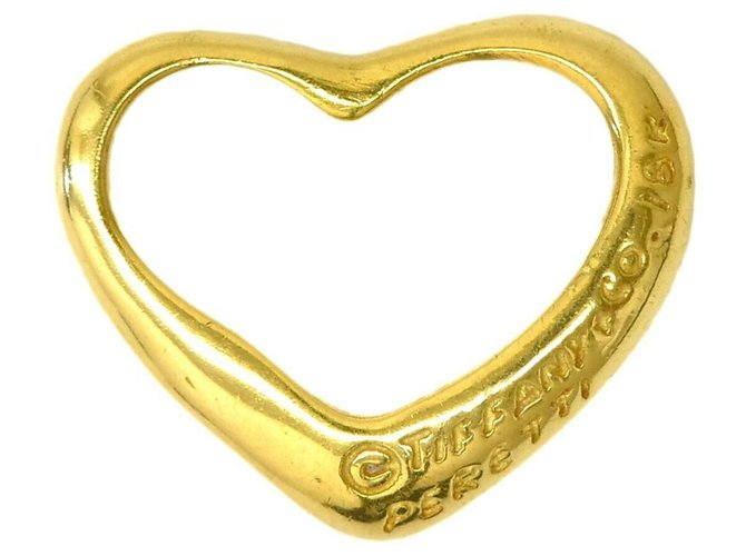 Tiffany & Co TIFFANY Y COMPAÑIA. Colgante de corazón abierto Amarillo Oro amarillo  ref.160421