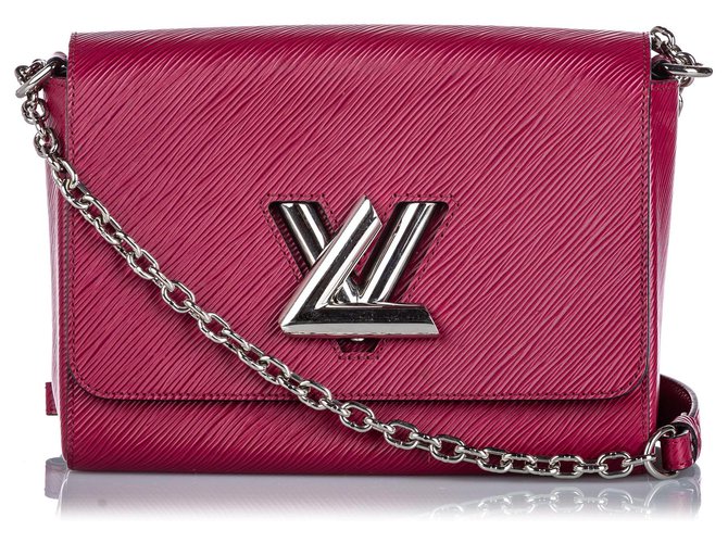 Louis Vuitton Rosa Epi Twist MM Couro Metal  ref.160428
