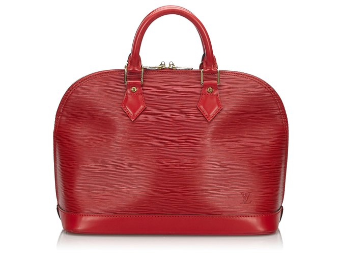 Louis Vuitton Red Epi Alma PM Leather  ref.160434