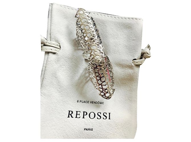 Repossi Anello gemellato foderato Argento Argento