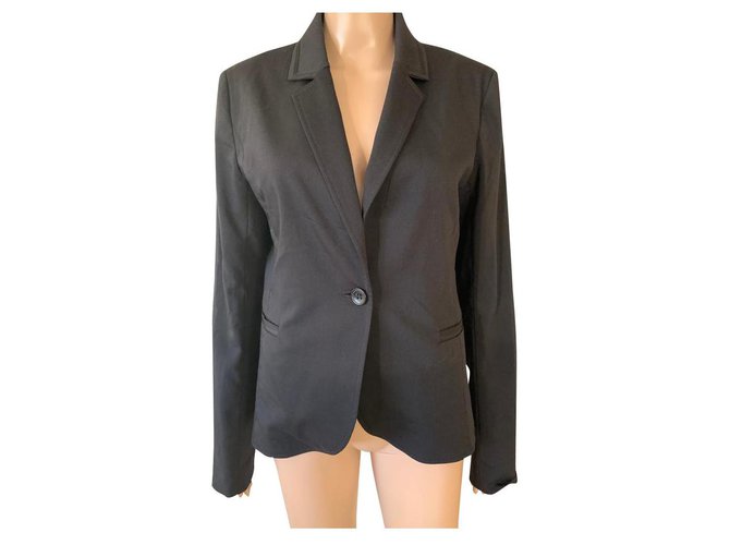 Bruuns Bazaar Black Wool Polyamide Jacket M