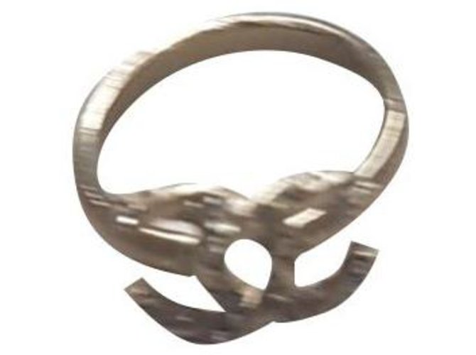 Chanel Rings Golden Steel  ref.160564