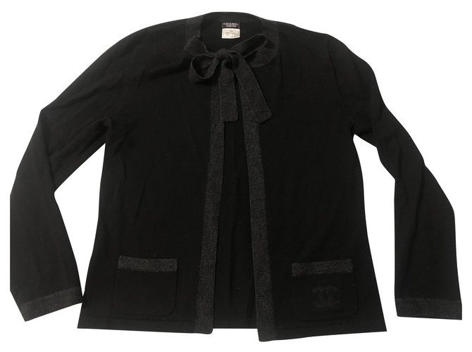 Chanel Knitwear Black Wool  ref.160570