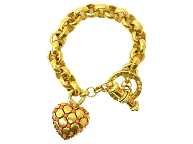 Bracelet coeur Loewe Plaqué or Doré  ref.160613