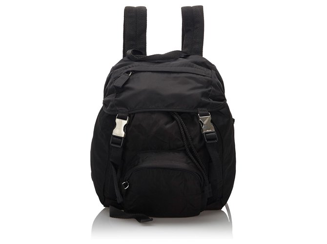 prada black nylon backpack