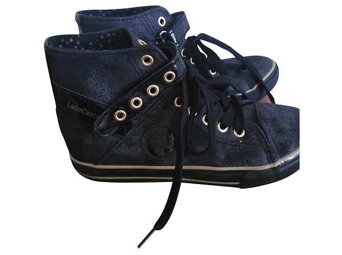 Autre Marque Sneakers Lulu Castagnette in pelle nera 36 Nero