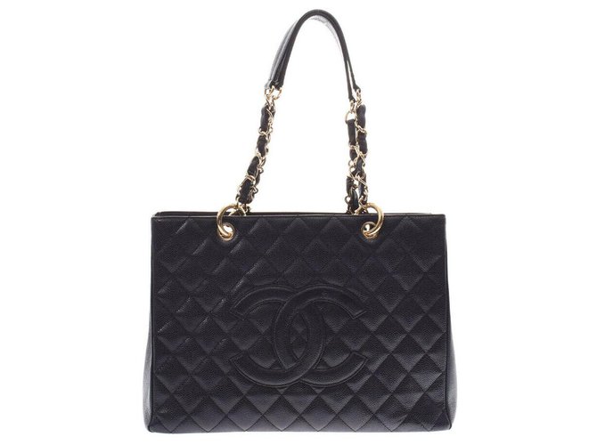 Chanel Vintage Shoulder Bag Black Leather  ref.160659