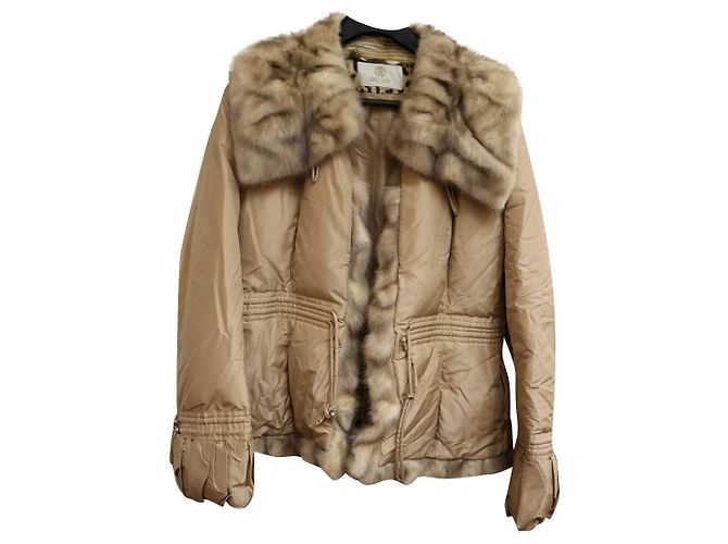 Giacca di pelliccia Roberto Cavalli Beige