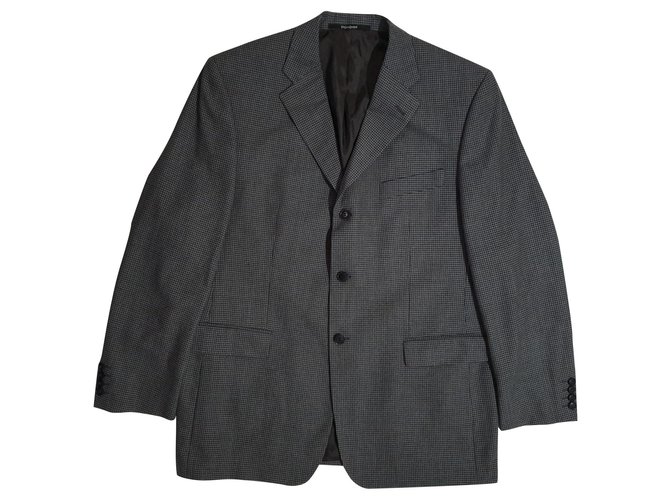 Yves Saint Laurent Blazers Jackets Grey Cotton Wool  ref.160845