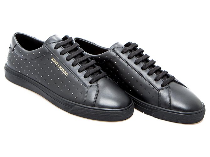 Andy Leather Sneakers in Black - Saint Laurent