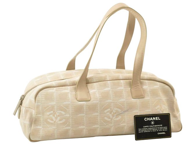 Chanel New Travel Line Bege Lona  ref.160975