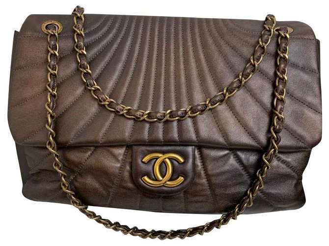 Chanel Bronze Leather  ref.161012