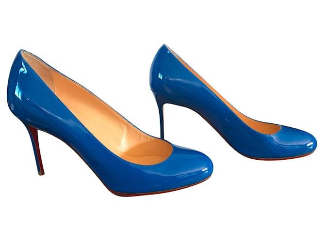 christian louboutin heels blue
