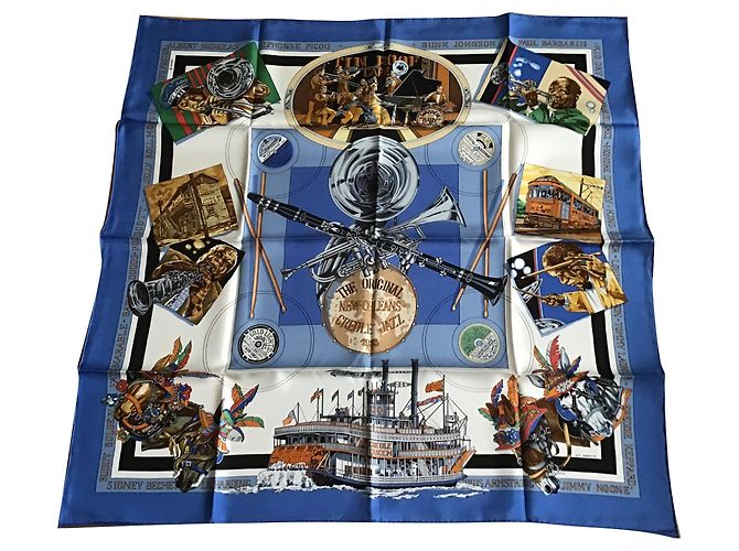 Hermès NOVO ORLÉANS CREOLE JAZZ Azul escuro