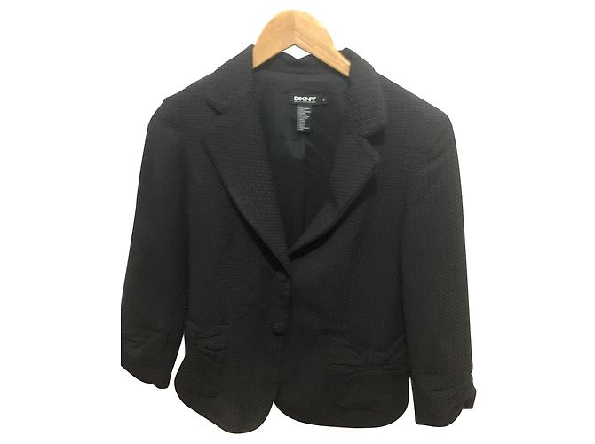DKNY Kurzblazer Schwarz mit grauem Muster