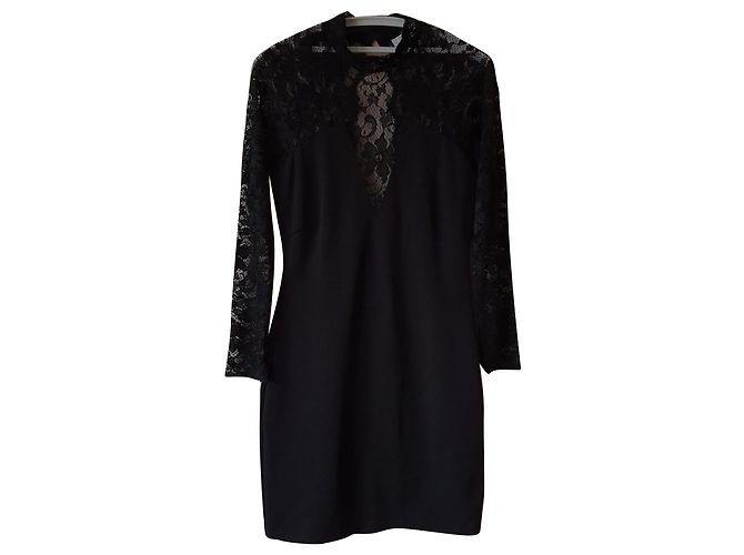 Samsoe & Samsoe Kjole Kleid schwarze Spitze