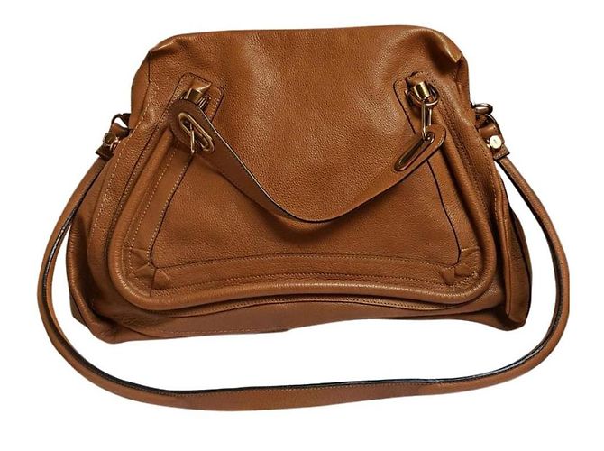Chloé Paraty Leder Handtasche Hellbraun