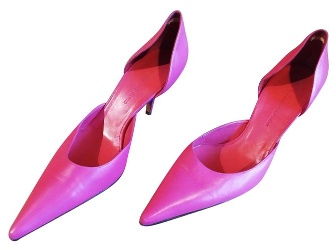 Sapatos muito bonitos "BALENCIAGA" rosa nova condição Couro  ref.161239