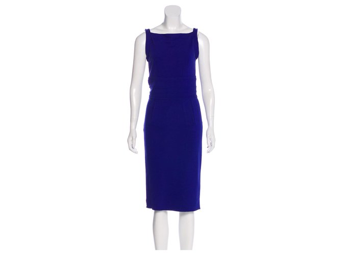 Diane Von Furstenberg Blue Kimmie dress Viscose Elastane Polyamide  ref.161248
