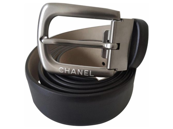 Chanel BELT IN LEATHER LEATHER BLACK / SIZE 95 / NEVER SERVED  ref.161274