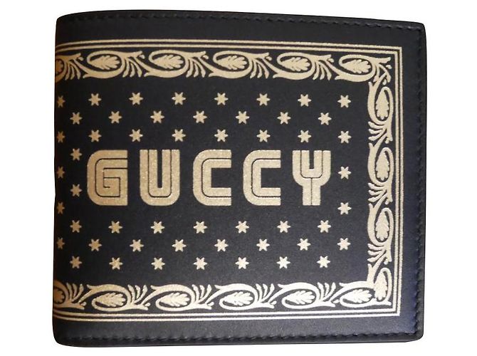 Cartera de cuero Gucci (Guccy) Negro