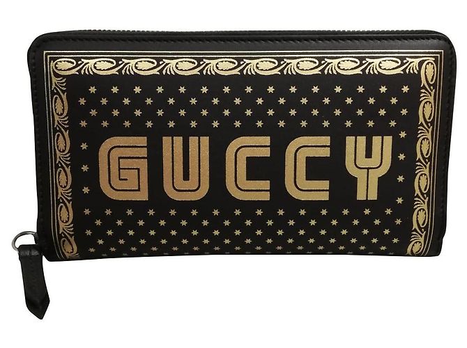 Cartera de cuero Gucci (Guccy) Negro