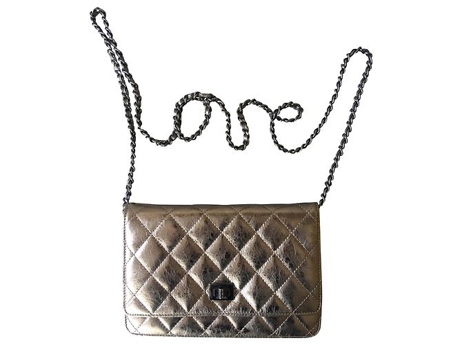Wallet On Chain Chanel Leather Backpack Bronze