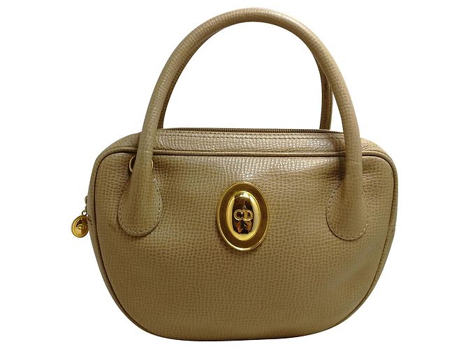 Bolsa Dior de couro mostarda