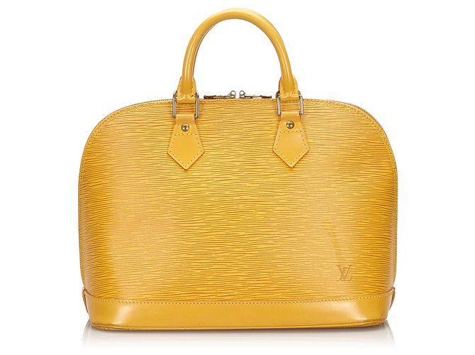 Louis Vuitton Amarelo Epi Alma PM Couro  ref.161342