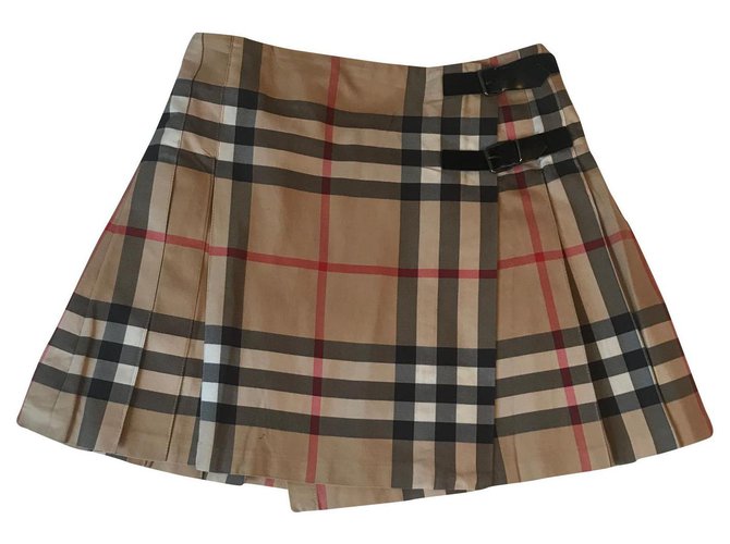 Burberry Skirts Beige Cotton  ref.161546