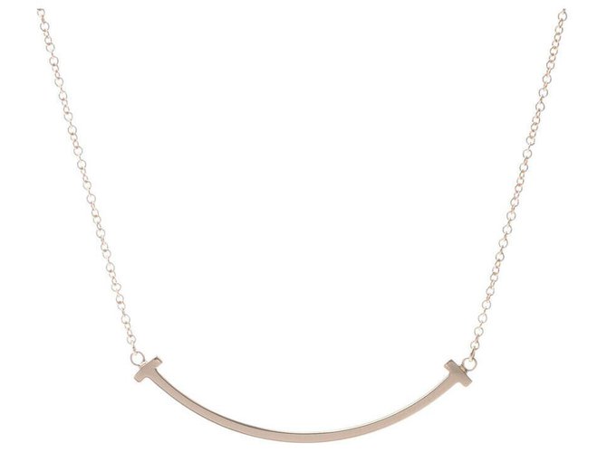 TIFFANY & CO. T Smile Necklace Golden Gold-plated  ref.161554