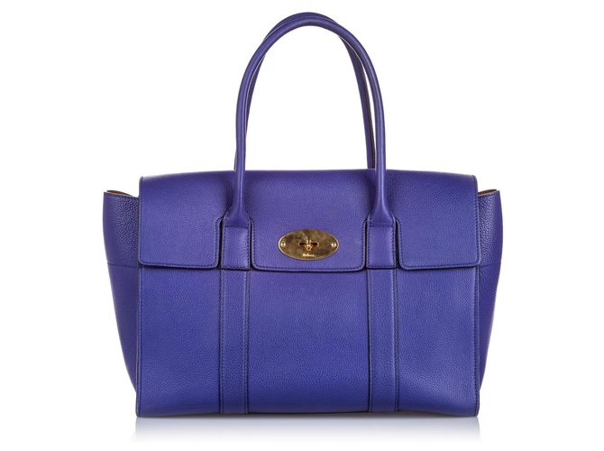 Borsa New Bayswater Mulberry Blue Small Pelle  ref.161587