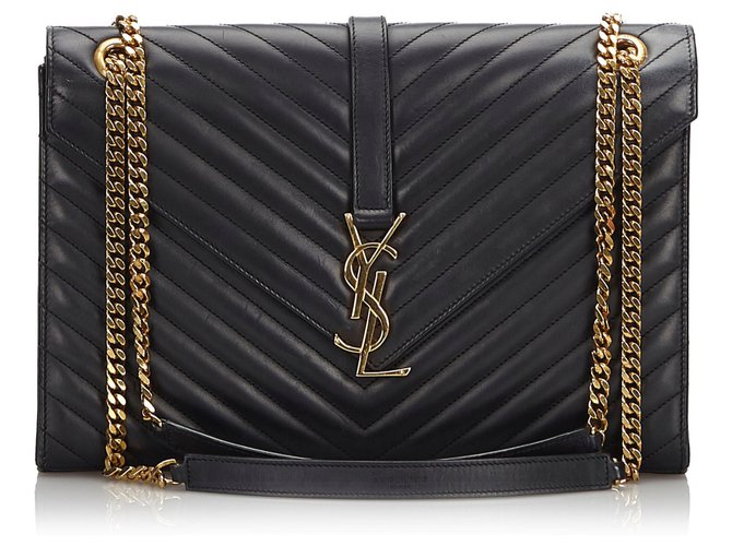 ysl envelope bolsa black