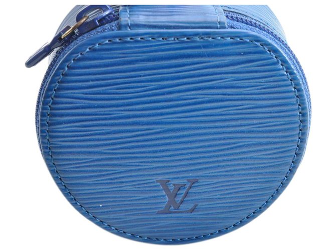Louis Vuitton Epi Ecrin Bijou 12 Azul Cuero  ref.161699