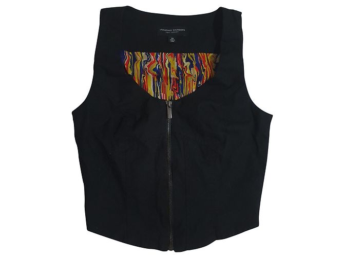 Jonathan Saunders Short Vest Black Cotton