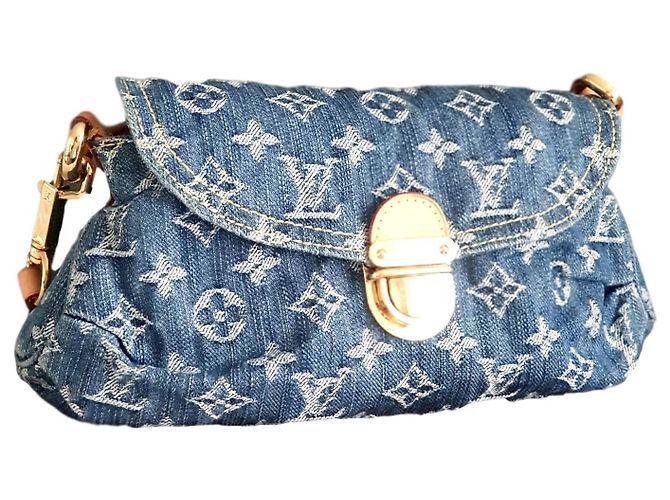 Louis Vuitton Pleaty Denim Blu