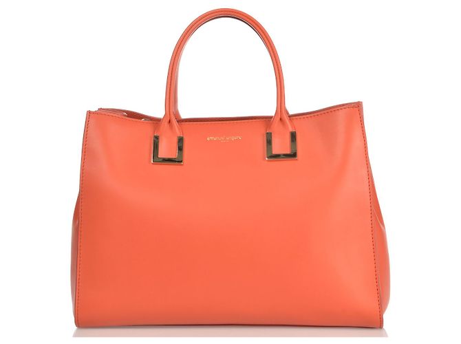 Sac cabas Emanuel Ungaro Logo Corail en cuir