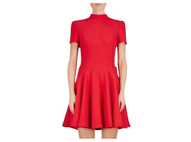 Alexander McQueen - rotes Kreppkleid