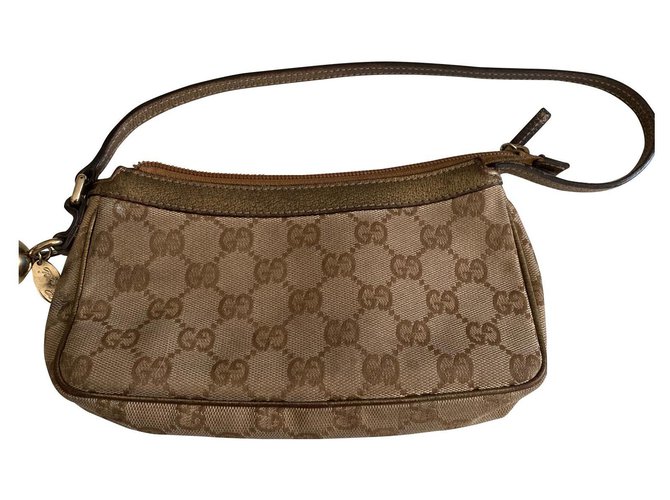 Gucci Clutch bags Light brown Cloth  ref.161867