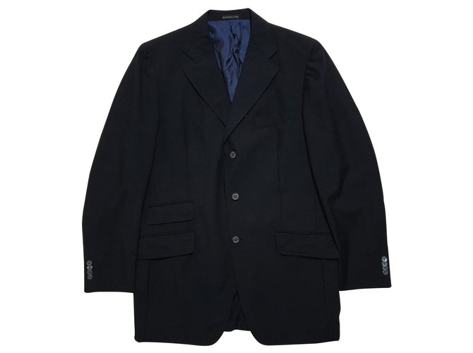 Etro Blazers Jackets Black Wool Polyamide  ref.161996