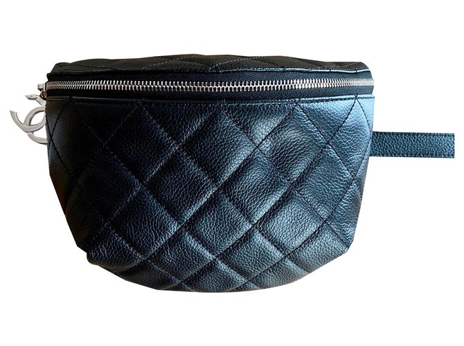 Chanel Preto Couro  ref.162052