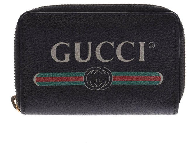 Gucci GG drucken Schwarz Leder  ref.162074