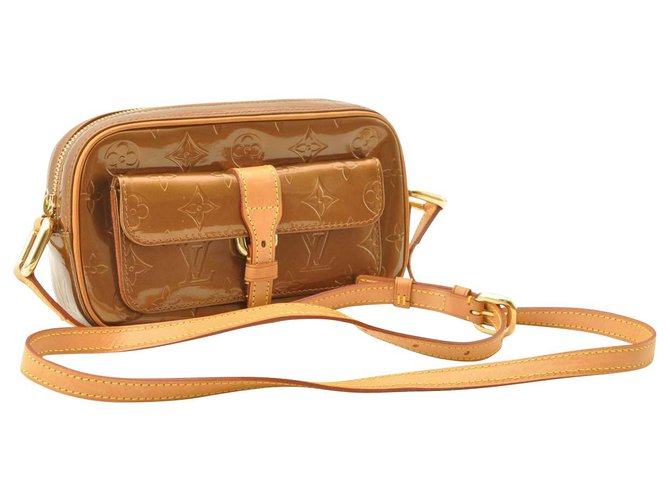 Louis Vuitton Vernis Christie MM Shoulder Bag Brown Patent leather  ref.162137