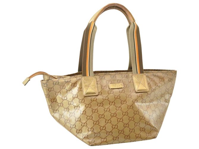 Gucci Sherry Line GG Shoulder Bag Golden Cloth  ref.162152